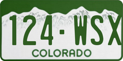 CO license plate 124WSX