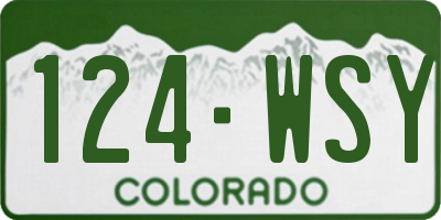 CO license plate 124WSY