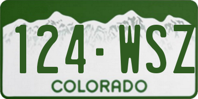 CO license plate 124WSZ