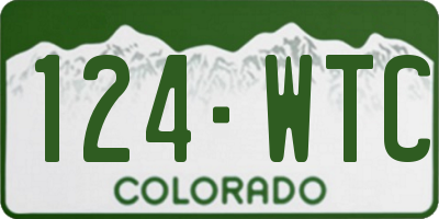 CO license plate 124WTC