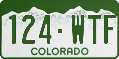 CO license plate 124WTF