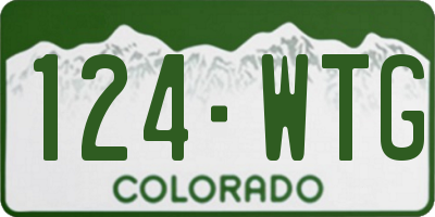 CO license plate 124WTG
