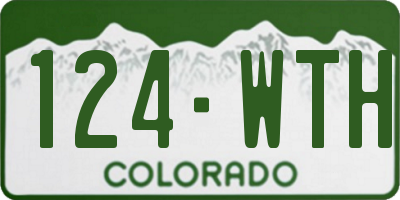 CO license plate 124WTH