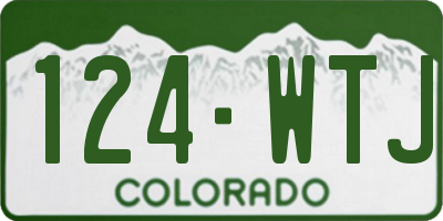CO license plate 124WTJ