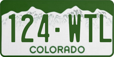 CO license plate 124WTL