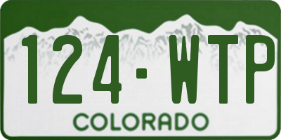 CO license plate 124WTP