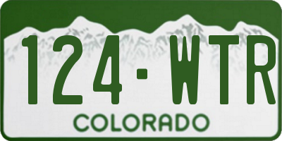 CO license plate 124WTR