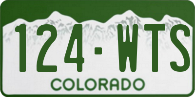 CO license plate 124WTS