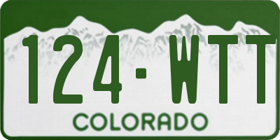 CO license plate 124WTT