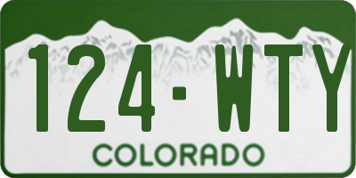 CO license plate 124WTY