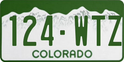 CO license plate 124WTZ