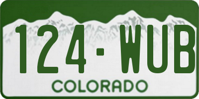 CO license plate 124WUB