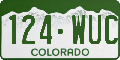 CO license plate 124WUC