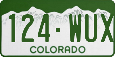 CO license plate 124WUX