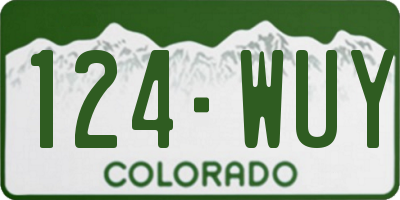 CO license plate 124WUY