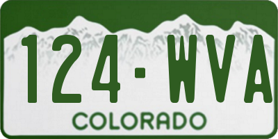 CO license plate 124WVA