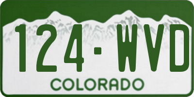 CO license plate 124WVD