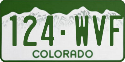 CO license plate 124WVF