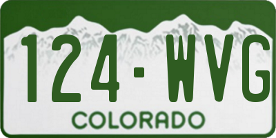 CO license plate 124WVG