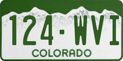 CO license plate 124WVI