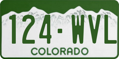 CO license plate 124WVL
