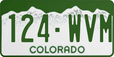 CO license plate 124WVM