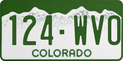 CO license plate 124WVO