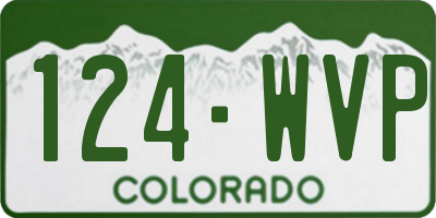 CO license plate 124WVP