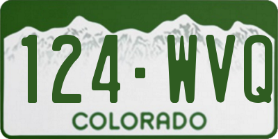 CO license plate 124WVQ