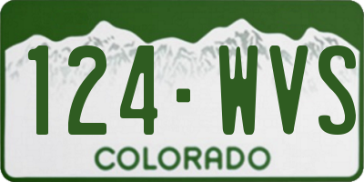 CO license plate 124WVS