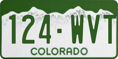 CO license plate 124WVT