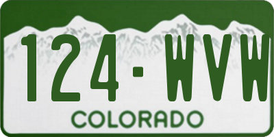 CO license plate 124WVW