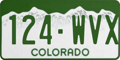 CO license plate 124WVX