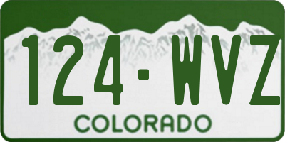 CO license plate 124WVZ