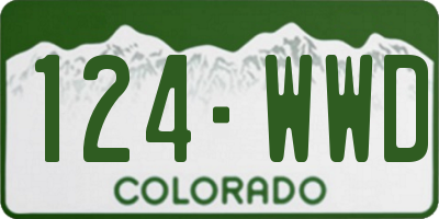 CO license plate 124WWD