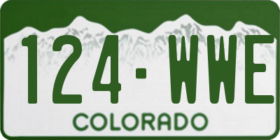 CO license plate 124WWE