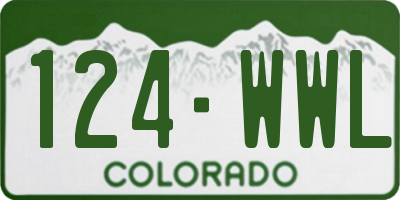CO license plate 124WWL