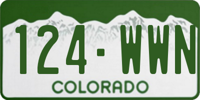 CO license plate 124WWN