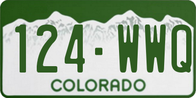 CO license plate 124WWQ