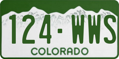 CO license plate 124WWS