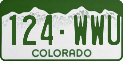 CO license plate 124WWU