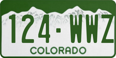 CO license plate 124WWZ