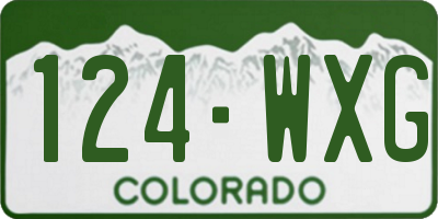 CO license plate 124WXG