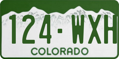 CO license plate 124WXH