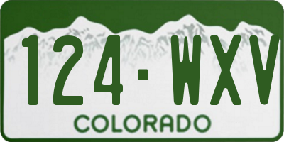 CO license plate 124WXV