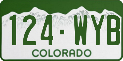 CO license plate 124WYB