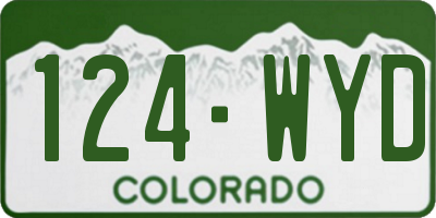 CO license plate 124WYD