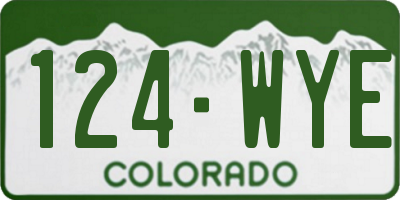 CO license plate 124WYE
