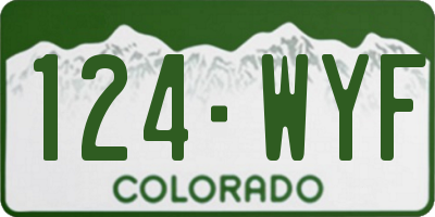 CO license plate 124WYF