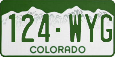 CO license plate 124WYG